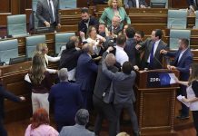 Foto: Se arma un "bochinche" en pleno Parlamento de Serbia (VIDEO) /Cortesía