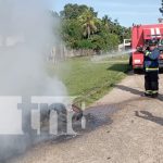 Foto: Incendio en una moto en Waspam, Caribe Norte / TN8