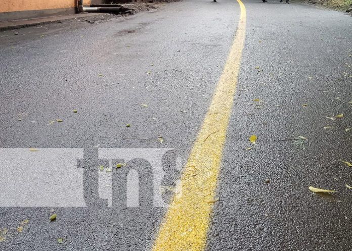 Foto: Nuevas calles en el barrio La Curva, en Managua / TN8