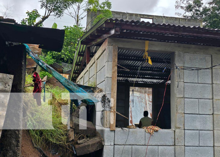 Foto: Colapso de muro en Juigalpa, Chontales por fuertes lluvias / TN8