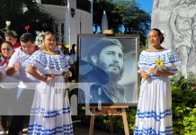 Foto; Homenaje a Fidel Castro desde la Juventud Sandinista / TN8