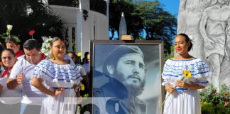 Foto; Homenaje a Fidel Castro desde la Juventud Sandinista / TN8