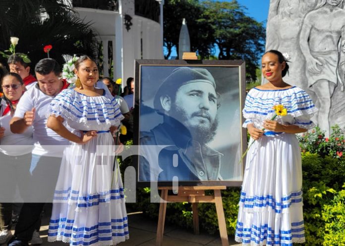 Foto; Homenaje a Fidel Castro desde la Juventud Sandinista / TN8