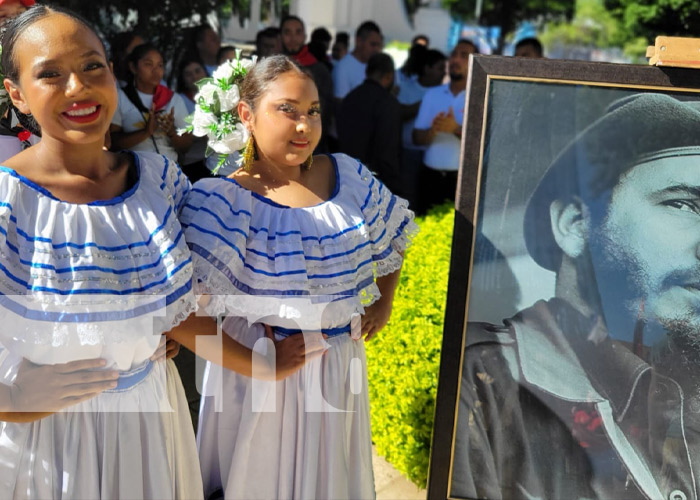 Foto; Homenaje a Fidel Castro desde la Juventud Sandinista / TN8