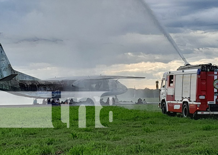 Foto: Simulacro aéreo en el Aeropuerto Internacional de Nicaragua / TN8