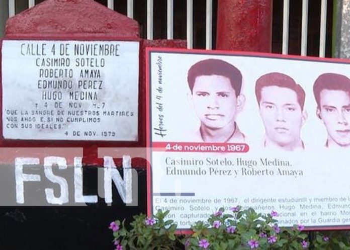 Foto: Homenaje a héroes y mártires desde el barrio Monseñor Lezcano, Managua / TN8