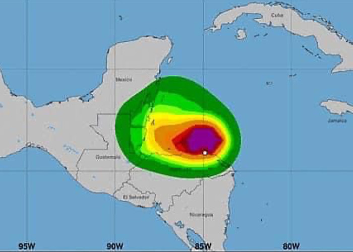 Foto: Tormenta tropical Sara y su recorrido por Centroamérica