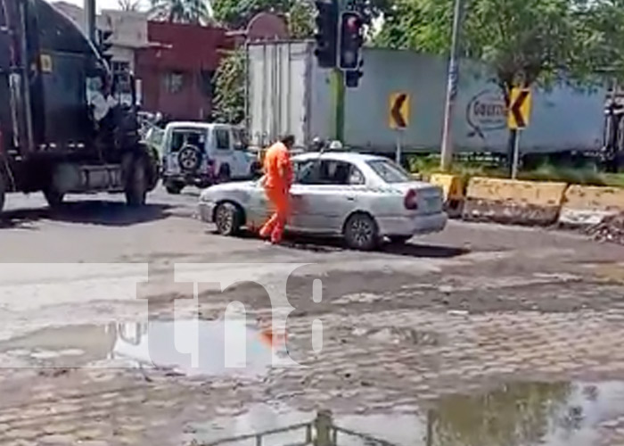 Foto: Agresión de camionero y taxista en Managua / TN8