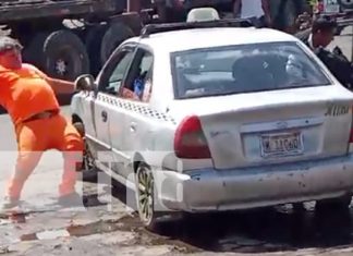 Foto: Agresión de camionero y taxista en Managua / TN8