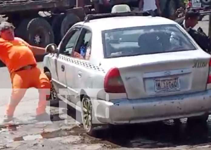 Foto: Agresión de camionero y taxista en Managua / TN8