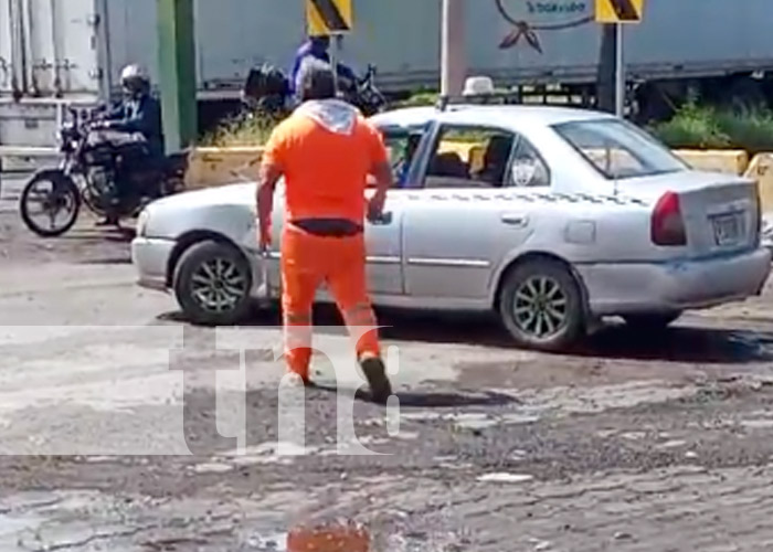 Foto: Agresión de camionero y taxista en Managua / TN8