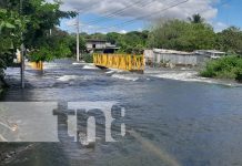 Foto: Crecida del Xolotlán impide paso vehicular en una zona de Tipitapa / TN8