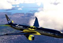 Foto: Aerolínea presentó su avión con diseño de Batman /Cortesía