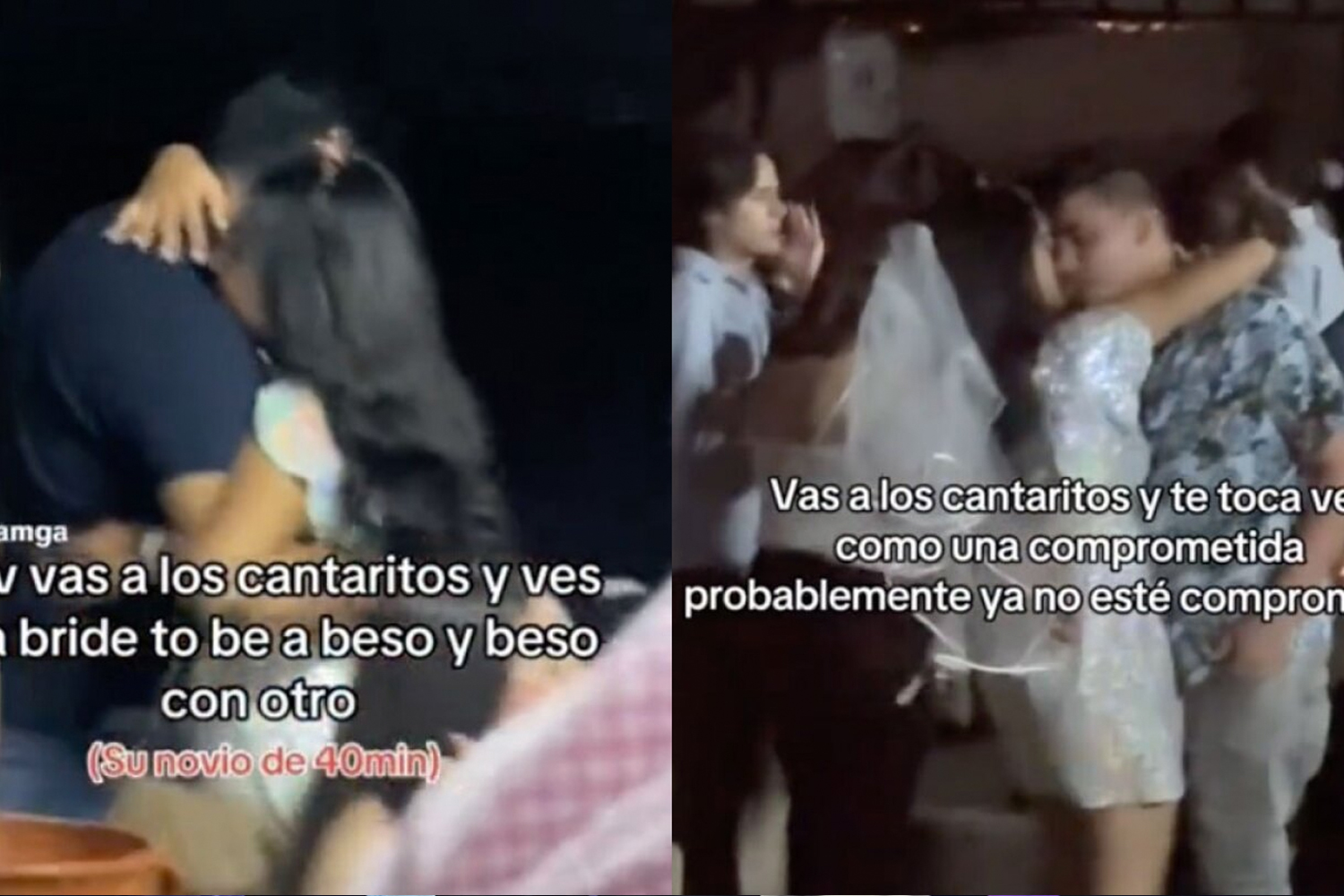 Foto: Novia besa a otro hombre durante su despedida de soltera /Cortesía