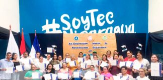 Foto: reconocimientos tras culminar siete cursos en el año 2024 en Boaco/TN8