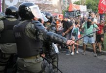 Foto: Represión en Argentina /cortesía