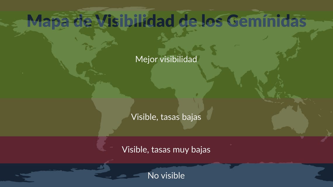 Foto: Visibilidad de la Lluvia de Gemínidas 