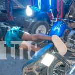 Foto: Exceso de velocidad y falta de precaución causan un fuerte accidente en Mateare. El acompañante de motociclista está gravemente herido. /TN8