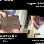 Foto: Compra un iPhone por internet y recibe una piedra /Cortesía