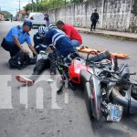 Foto: "La libra" tras ser embestido por un vehículo taxi en Rivas /TN8