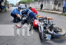 Foto: "La libra" tras ser embestido por un vehículo taxi en Rivas /TN8