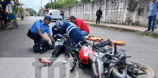 Foto: "La libra" tras ser embestido por un vehículo taxi en Rivas /TN8