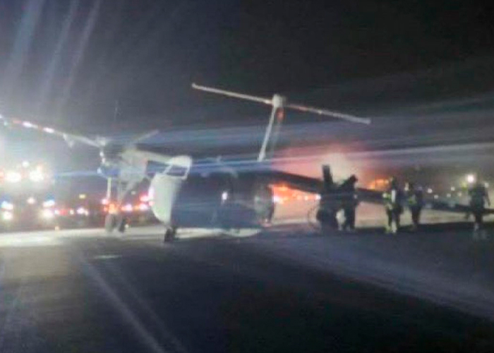 Foto: aterrizaje brusco en el aeropuerto de Halifax, Canadá/Cortesía