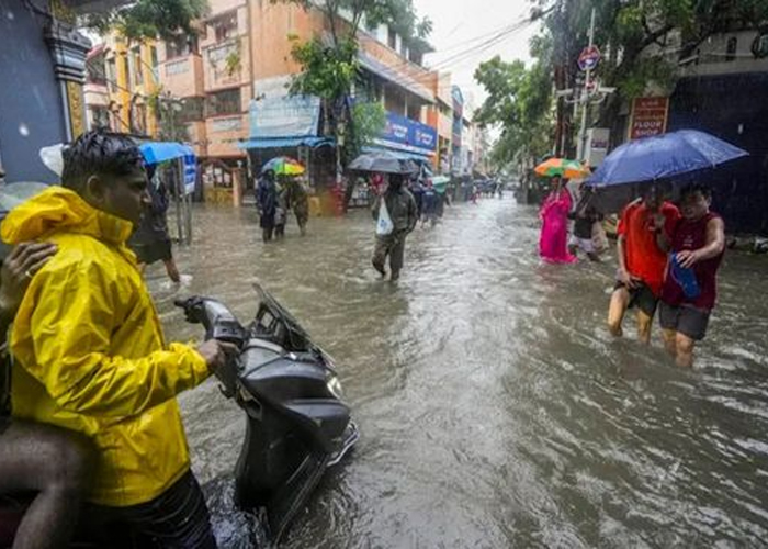 Foto: Ciclón Fengal en la India /cortesía 