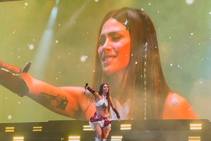 Foto: Greeicy apareció en el escenario con un vestido etéreo/Cortesía