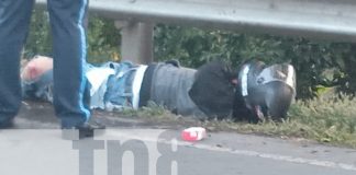 Foto: Curvas peligrosas en la carretera Managua-Rama se vuelven a ser escenario de un fuerte accidente: motociclista con fracturas /TN8