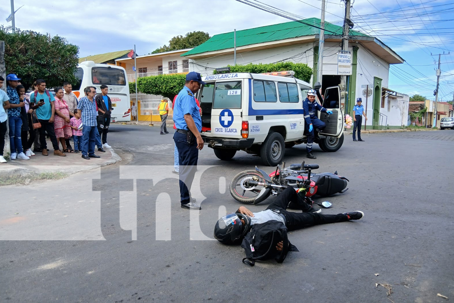 Foto: Embestido por un vehículo taxi en Rivas /TN8