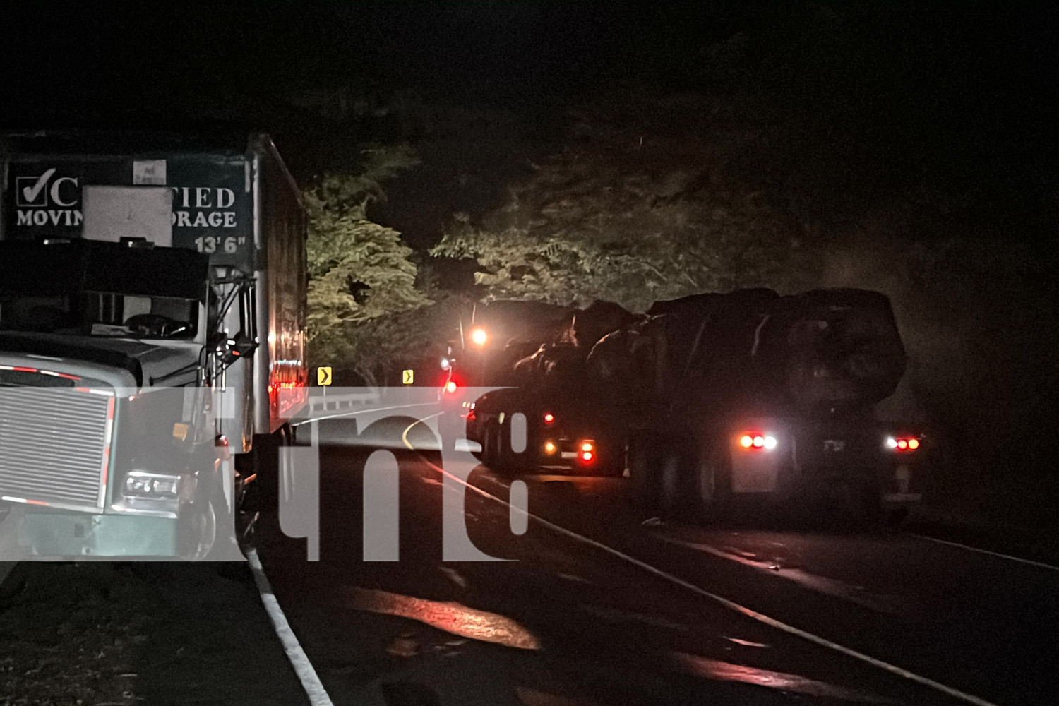 Foto: Fuerte colisión entre camiones en Acoyapa deja cuantiosos daños materiales/TN8