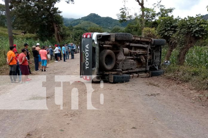 Foto: accidente de tránsito ocurrido esta mañana en la comunidad El Coyolar/TN8