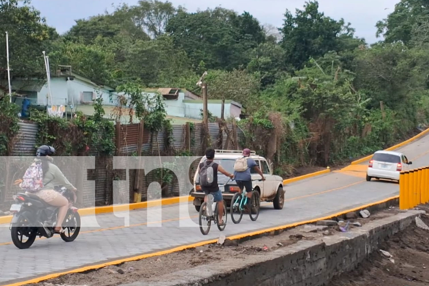 Foto: Diriamba agiliza el tráfico con nuevo desvío adoquinado sobre la Panamericana Sur/ TN8