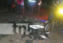 Foto: Invasión de carril provoca choque de motos en El Jícaro /TN8