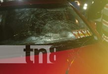 Foto: Fuerte accidente con taxi en el sector de Las Mercedes, Managua / TN8