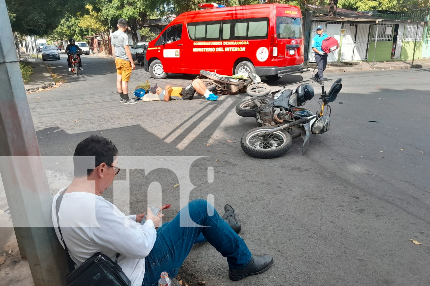 Foto: Chocan dos motorizados en Managua /TN8