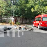 Foto: Chocan dos motorizados en Managua /TN8