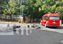 Foto: Chocan dos motorizados en Managua /TN8