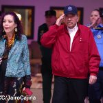 Foto: Presidente Daniel Ortega y Vicepresidenta Rosario Murillo en acto de graduación de cadetes policiales / Jairo Cajina