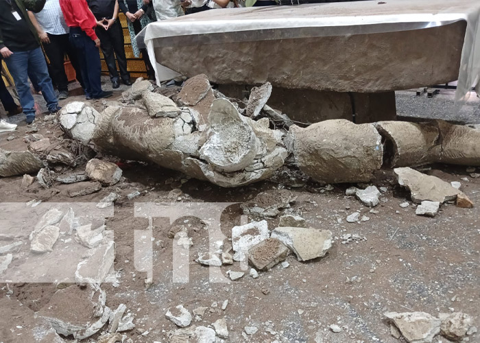 Foto: Obras de restauración a la imagen de Cristo Resucitado en la Iglesia Santo Domingo, Managua / TN8