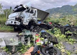 Foto: Choque múltiple en Jinotega / TN8