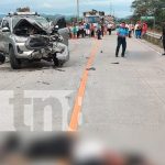 Foto: Dos personas fallecidas en un brutal choque entre motocicleta y camioneta en Rosita/TN8