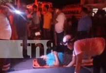 Foto: Mujer lesionada en Juigalpa tras ser atropellada por motociclista/TN8