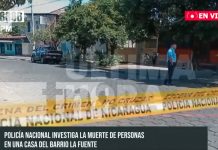 Foto: Investigan sospechosa muerte de una pareja en el barrio La fuente, Managua / TN8