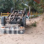 Foto: Fallo en los frenos provoca vuelco de camioneta en San Fernando, Nueva Segovia/TN8