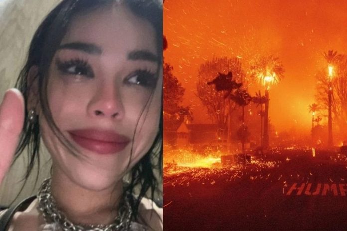 Foto: Danna es evacuada por incendios forestales en Los Ángeles /Cortesía