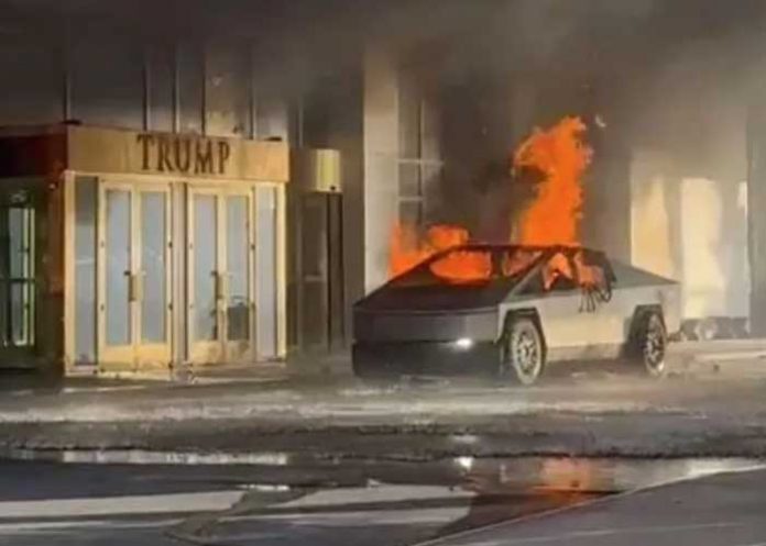 Foto: Sospechas de terrorismo tras explosión de vehículo frente al Hotel Trump / Cortesía