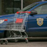 Foto: Carrito de supermercado vs. coche policial: La peculiar respuesta de un oficial / Cortesía