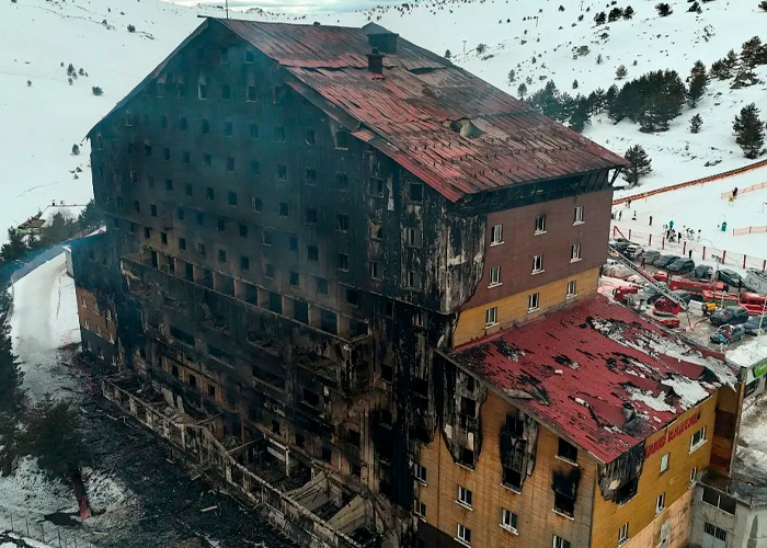 Foto: Incendio en un hotel de Turquía/Cortesía